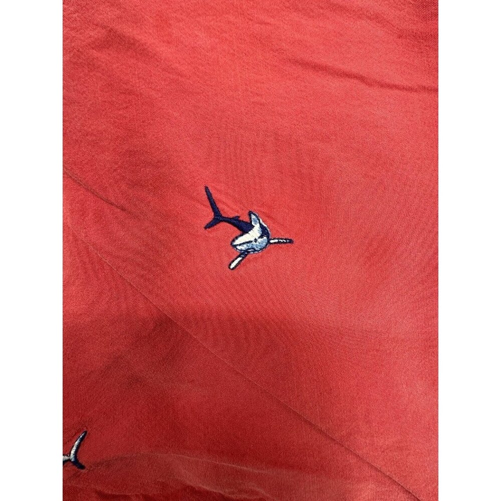 Vintage Polo Ralph Lauren Mens Swim Trunks Sz L 90s Y2K Board Short Red Sharks - Picture 3 of 15